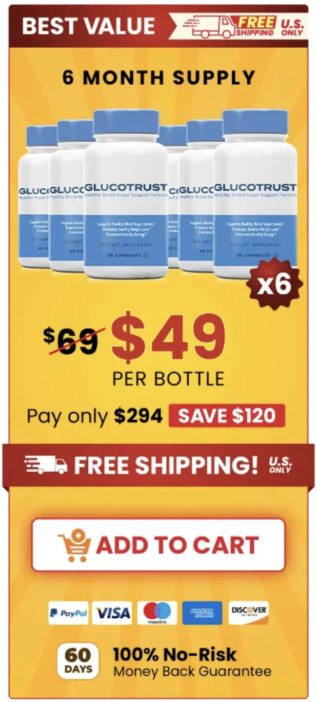 Order GlucoTrust 6 bottles best value